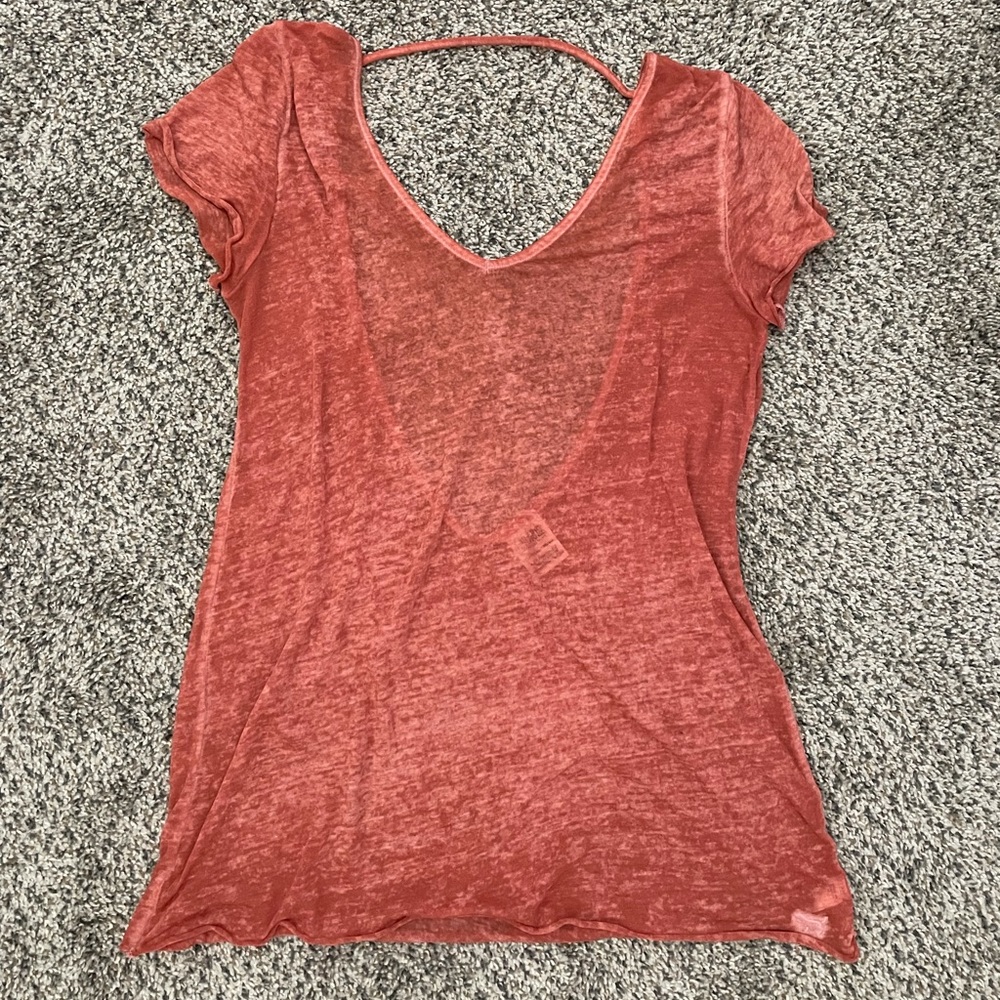 PINK brand Oversized sheer orange colored
